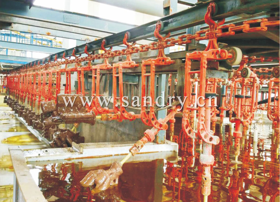 覆膜砂壳型埋砂造型